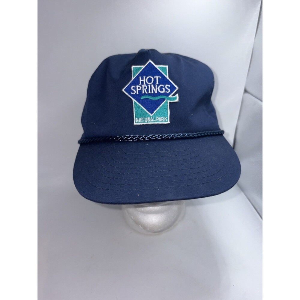 Vintage Hot Springs Arkansas Rope Cap Snap Nissun Blue.